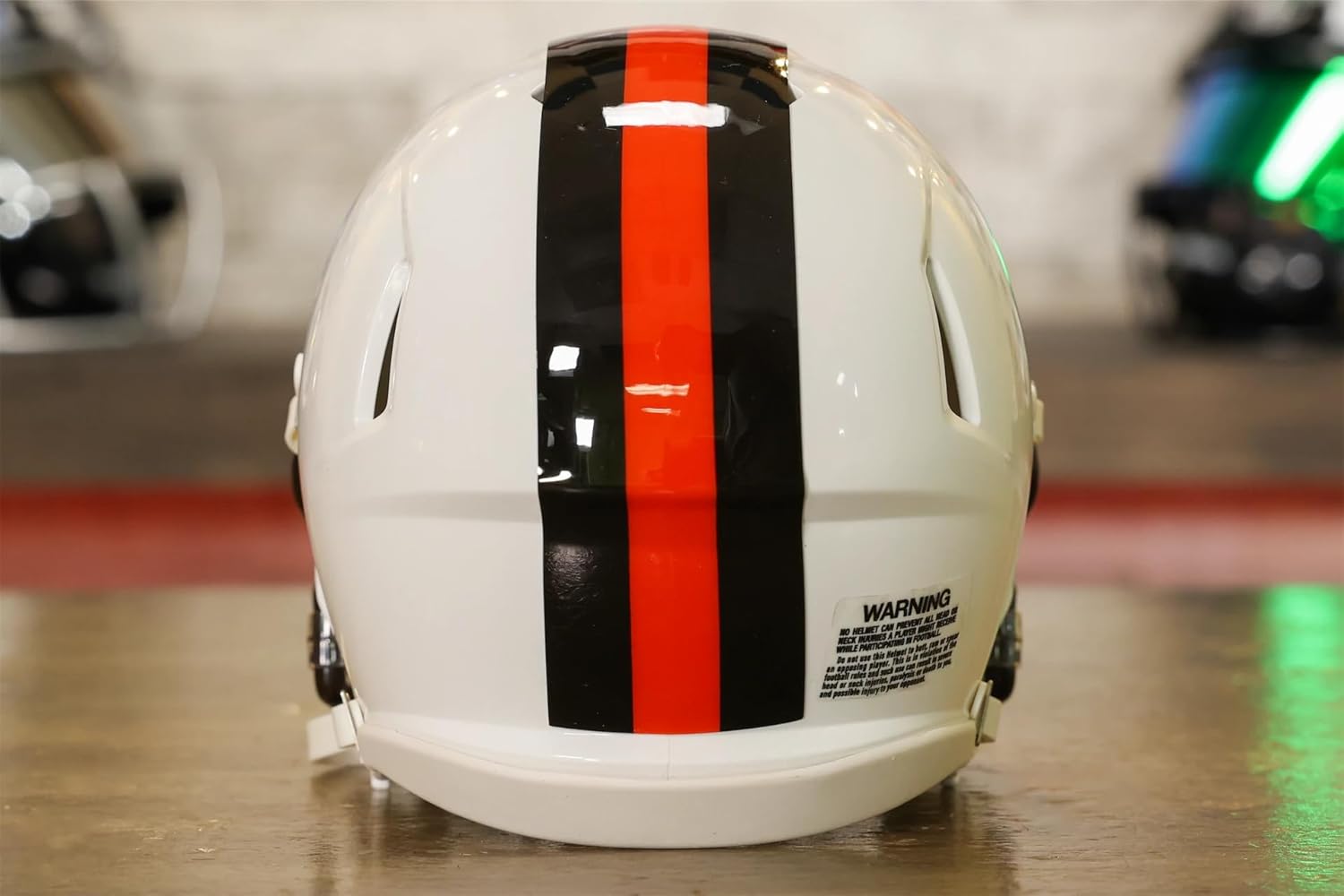Cleveland Collectible Speed Mini Helmet - GG Special Edition - with Free USA Flag Decal - Perfect for Sports Fans and Collectors - Green Gridiron