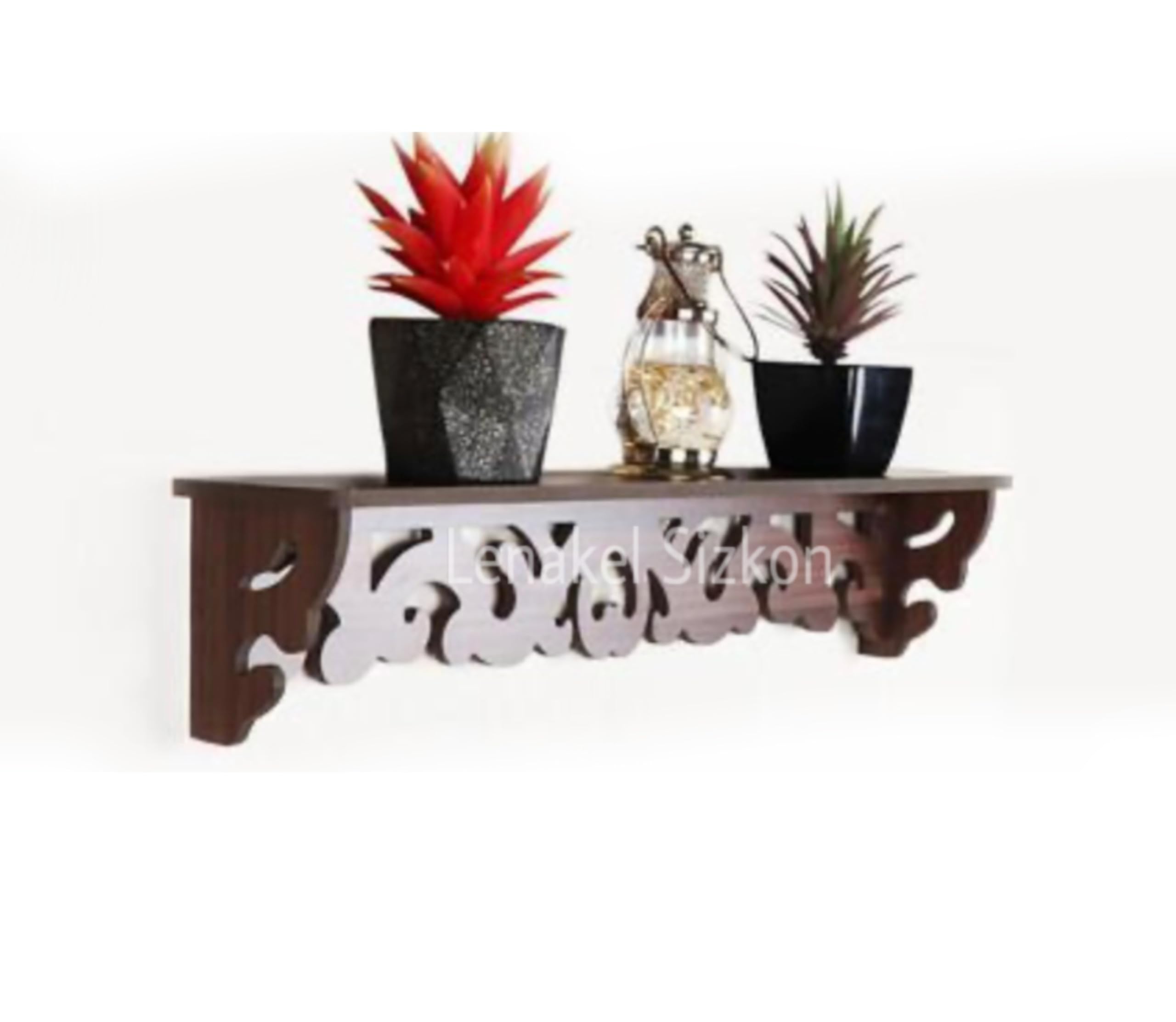 Lenakel Sizkon® Beautiful Wooden Shabby Chic Style Floating Wall Shelves | Bookshelf | Wall Mounted Decorative Display Shelf |Wall Brackets for Living Room (Set of 1 (Brown)) (B0DDJV1RVS) Amazon Price History, Amazon Price Tracker