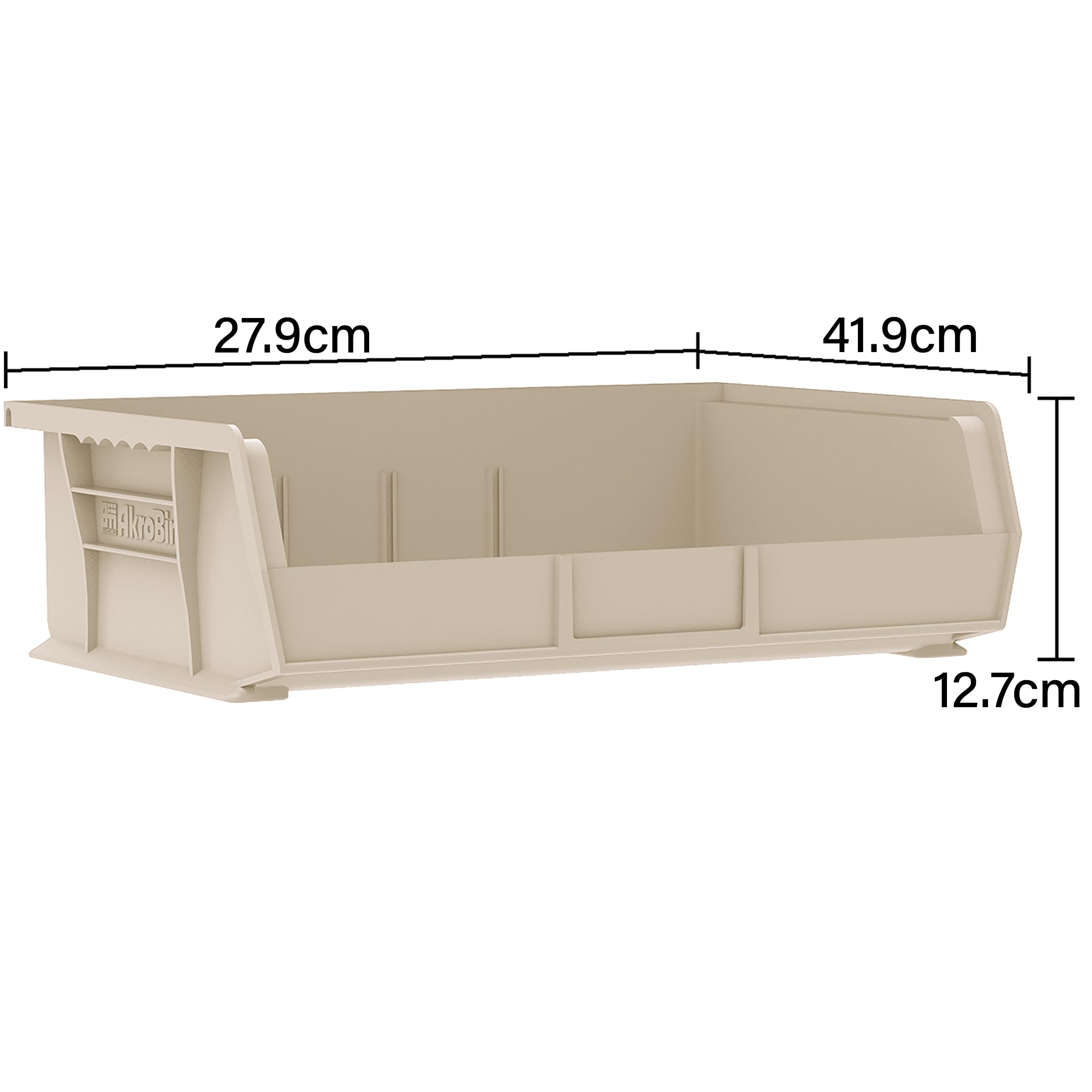 Akro-mils Akrobin d'empilage de rangement en plastique, 27,9 cm par 40,6 cm par 12,7 cm, étui de 6, 30255BLUE
