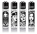 Clipper® Feuerzeuge - Girls with Tattoos - 4er Set
