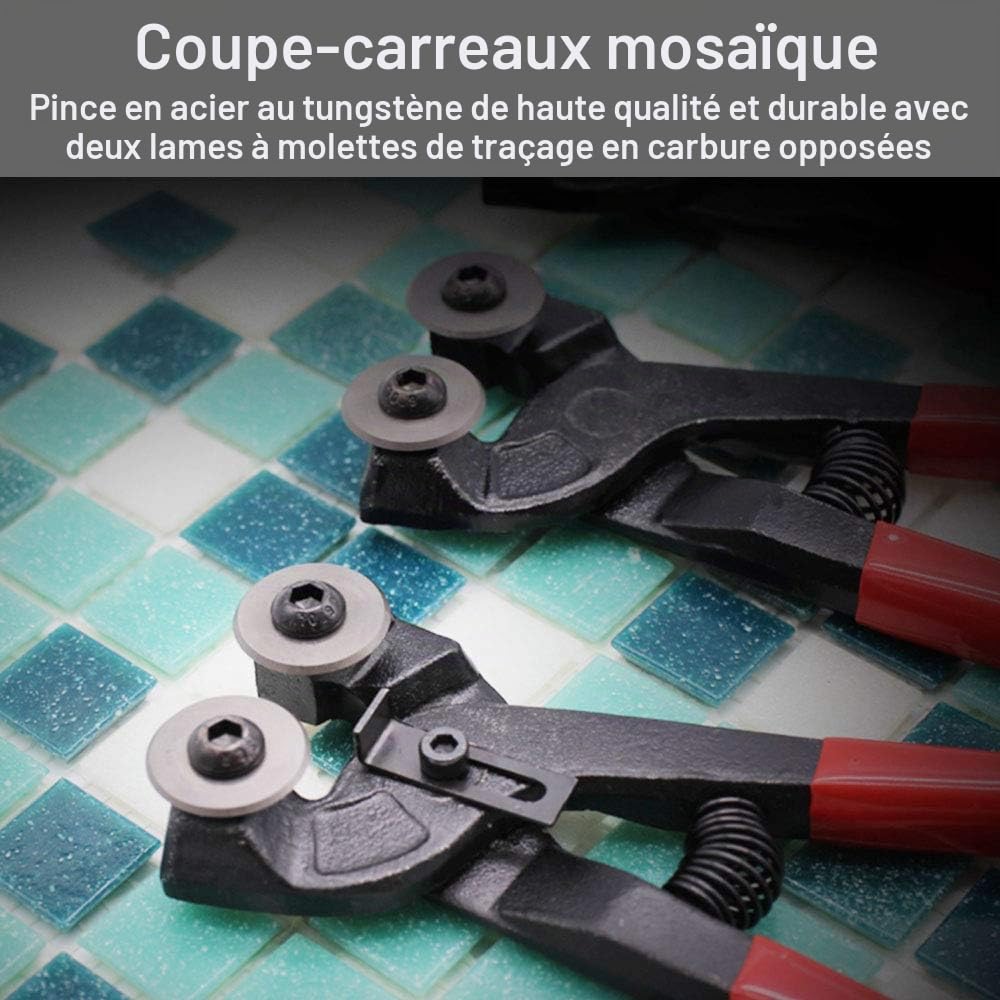 Pince Coupe-verre,Pince à Mosaïque 20 * 2.2cm Pince à Couper Durable pour Verre, Carreaux,Céramique,Bricolage,Coupe,Outil de Travail Mosaïque