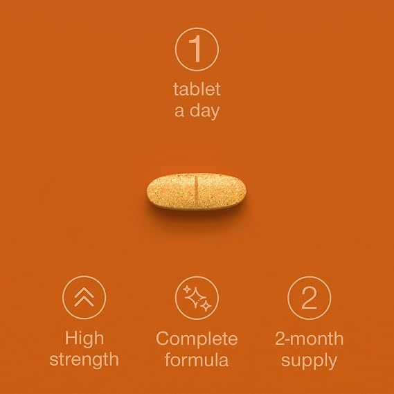 Multivitamin Tablets with Omega 3 for Men & Women - 60 Tablets One-a-Day | Adult Multivitamins and Minerals with 100% Daily of Zinc, Iron, Vitamin D, C, B12 - Multi Vitamins Supplements 26 Nutrients