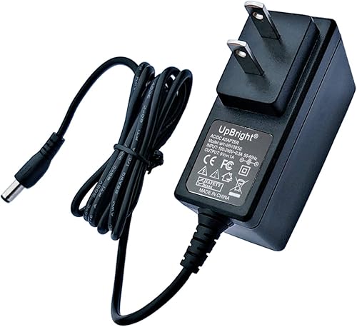 UpBright Adaptador de CA a 9 V CC compatible con básculas de banco 9.0 V 500 mA 0.1A-1A Fuente de alimentación Cargador de cable de 120 V a 9 V CC
