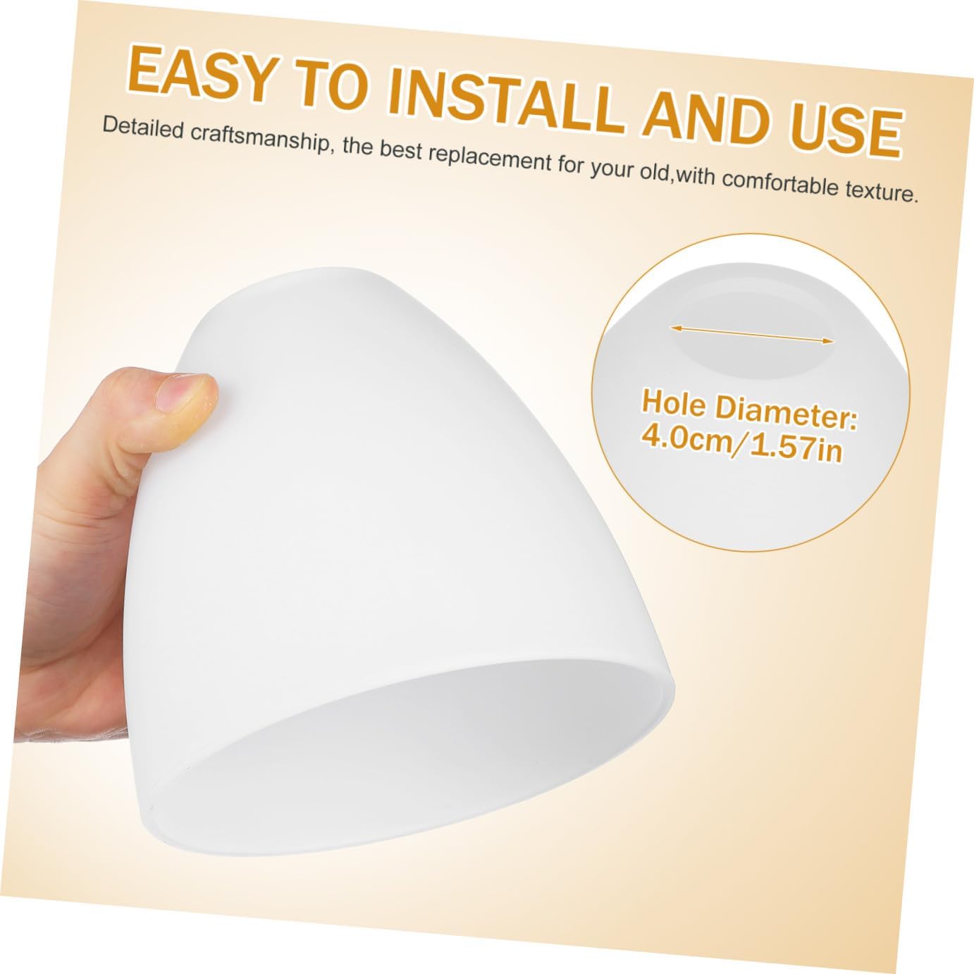 DOITOOL White Frosted Glass Shades Replacement, Bell Shaped Glass Shade Replacement Covers for Ceiling Fan Light Fixture, Glass Shade Replacement for Chandelier Wall Lights