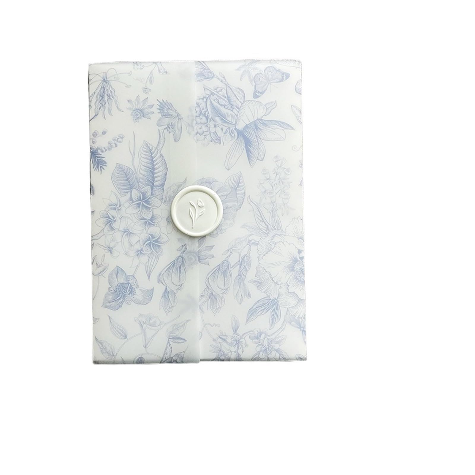 Hochzeitseinladungen Karte 25 Stück Blaue oder grüne Blumen-Pergamentpapiere, passend for eine 5 x 7 Hochzeitseinladung(Blue)