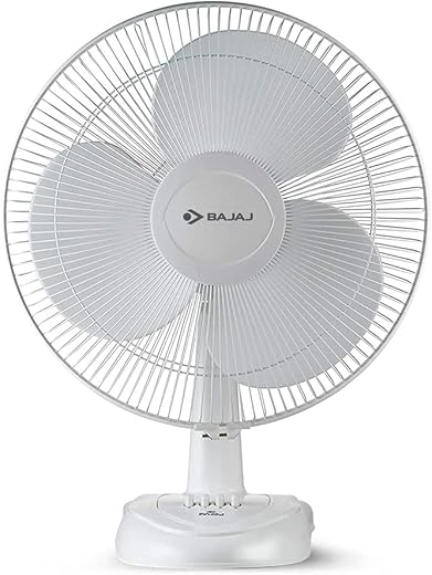 Bajaj Esteem Table Fan 400 MM | Table Fans for Home & Office | Low Power Consumption | 100% Copper Motor | Voltage Protection | High Air Delivery |…