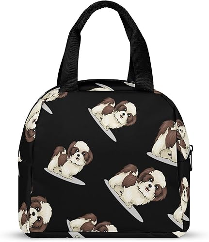 Miniatura 7 de Shih Tzu - Bolsa de almuerzo para perros para mujeres y hombres, reutilizable, aislada, bolsa de mano para viajes y trabajo