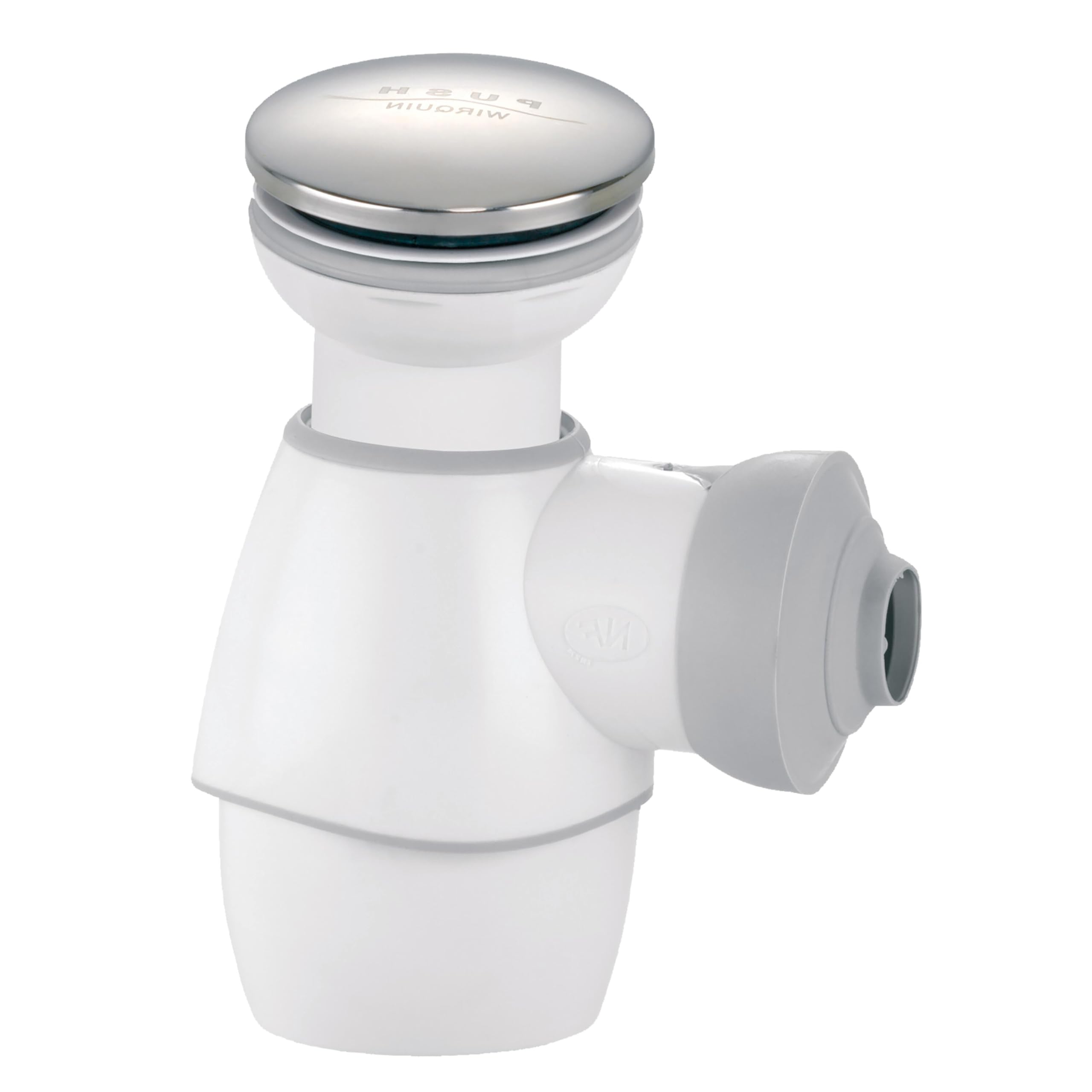 Wirquin 30724383 Kit Bonde Siphon Lavabo ou Évier Tout-En-Un Chromé | Adapté éviers lavabos, fermeture Quick-Clac, réglable, entretien facile, installation facile, origine France garantie