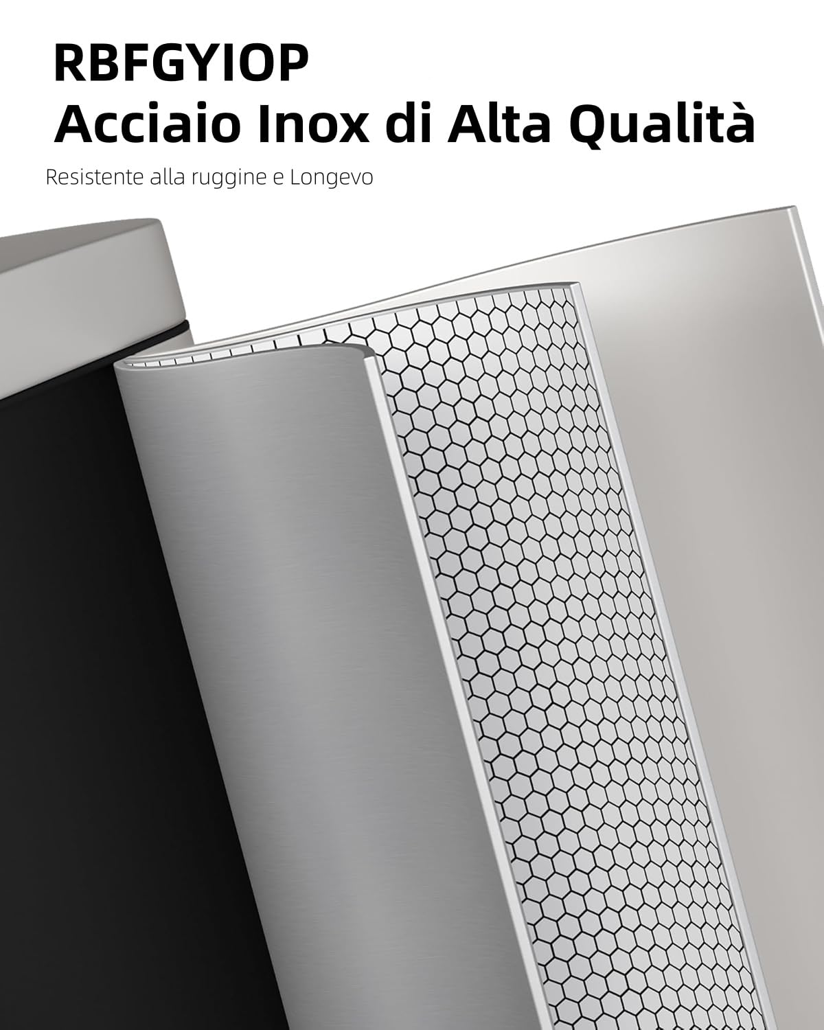 Cubo de basura 3 x 15 l de metal con pedal para recogida selectiva, uso doméstico, uso comercial, cestas separadas, recogida selectiva eficiente, diseño ahorra espacio