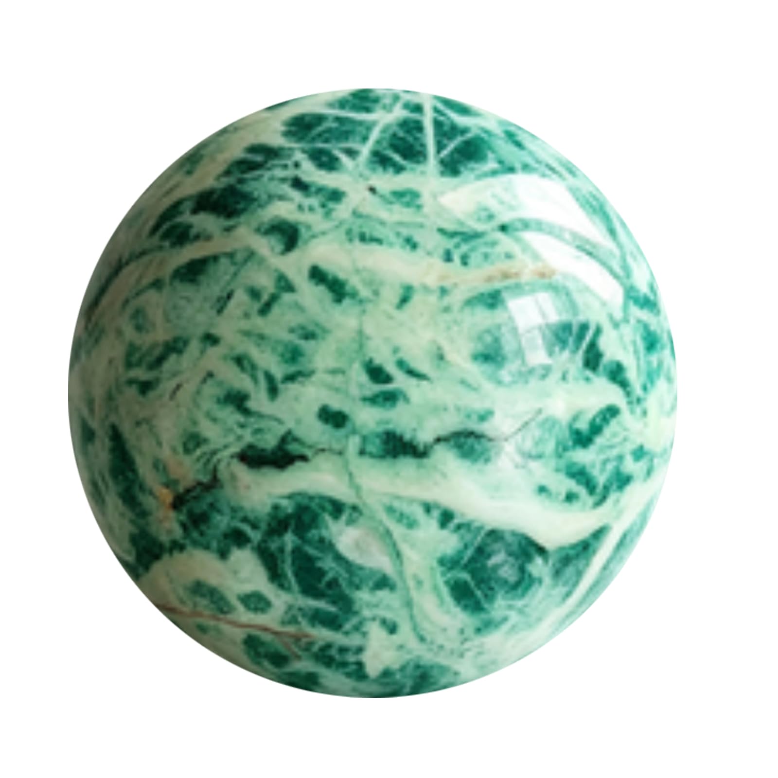 Sfera di cristallo verde naturale del Qinghai - Sfera di pietra grezza | Cristallo curativo per l'arredamento di casa e ufficio | Pietra energetica Feng Shui | Regalo per meditazione
