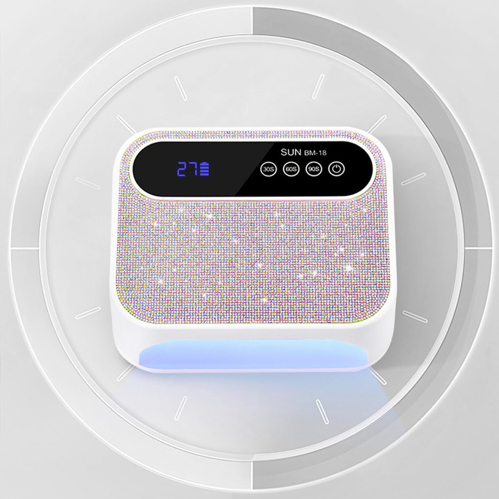 Lampe à ongles LED UV avec écran LCD complet en ABS, reflétant