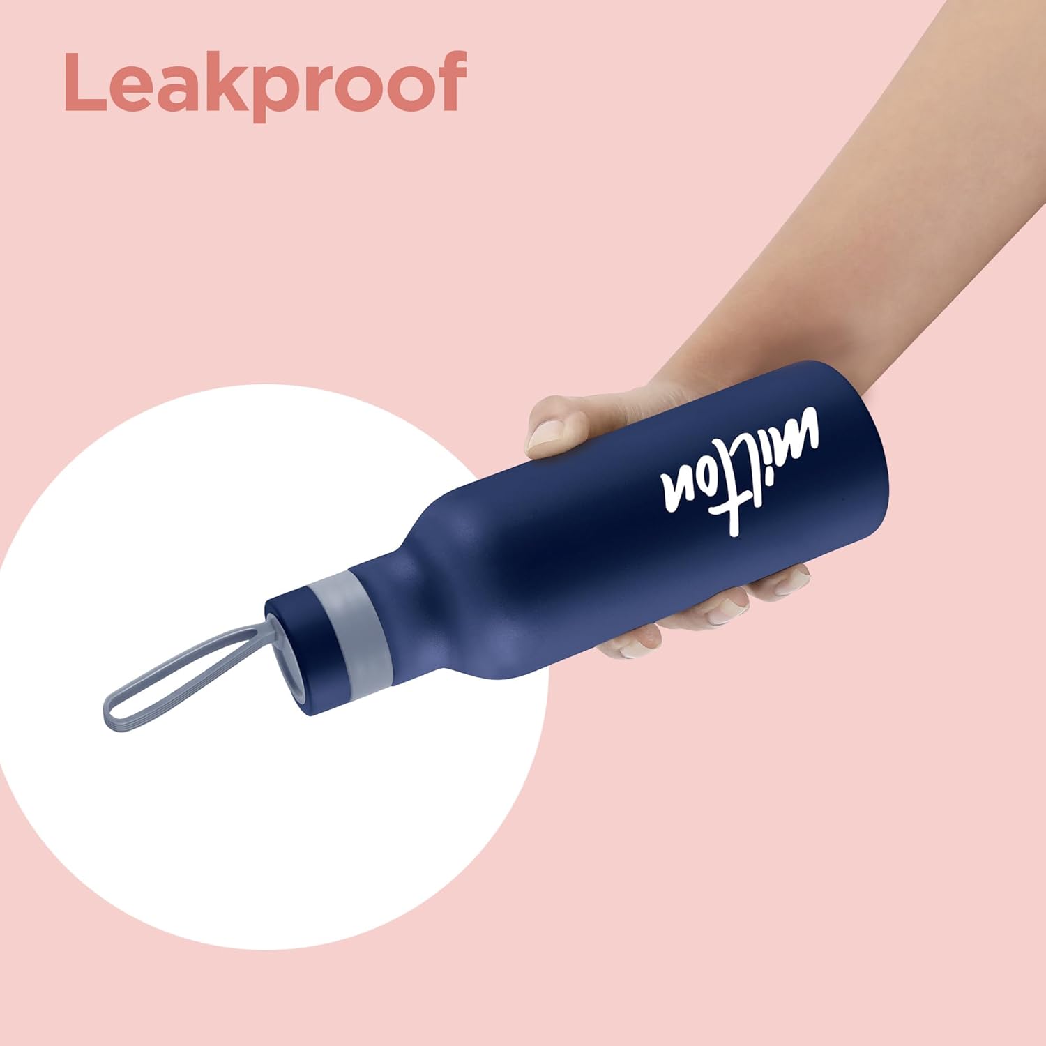 Milton New Smarty 900 thermosteel Water Bottle 730 ml, 24 Hr Hot and Cold I Leak Proof Lid, ISI Certified I Vacuum Insulated I for Office, Gym, School | Dark Blue