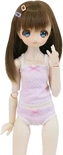 【Petite Marie】1/3 MDD対応 ランジェリー下着 キャミソール パンティー セット パープル地+ホワイトドット 水玉 カジュアル 40cmドール (S～L胸対応) BJD 人形服 【プティットマリエ】 [No.0013]