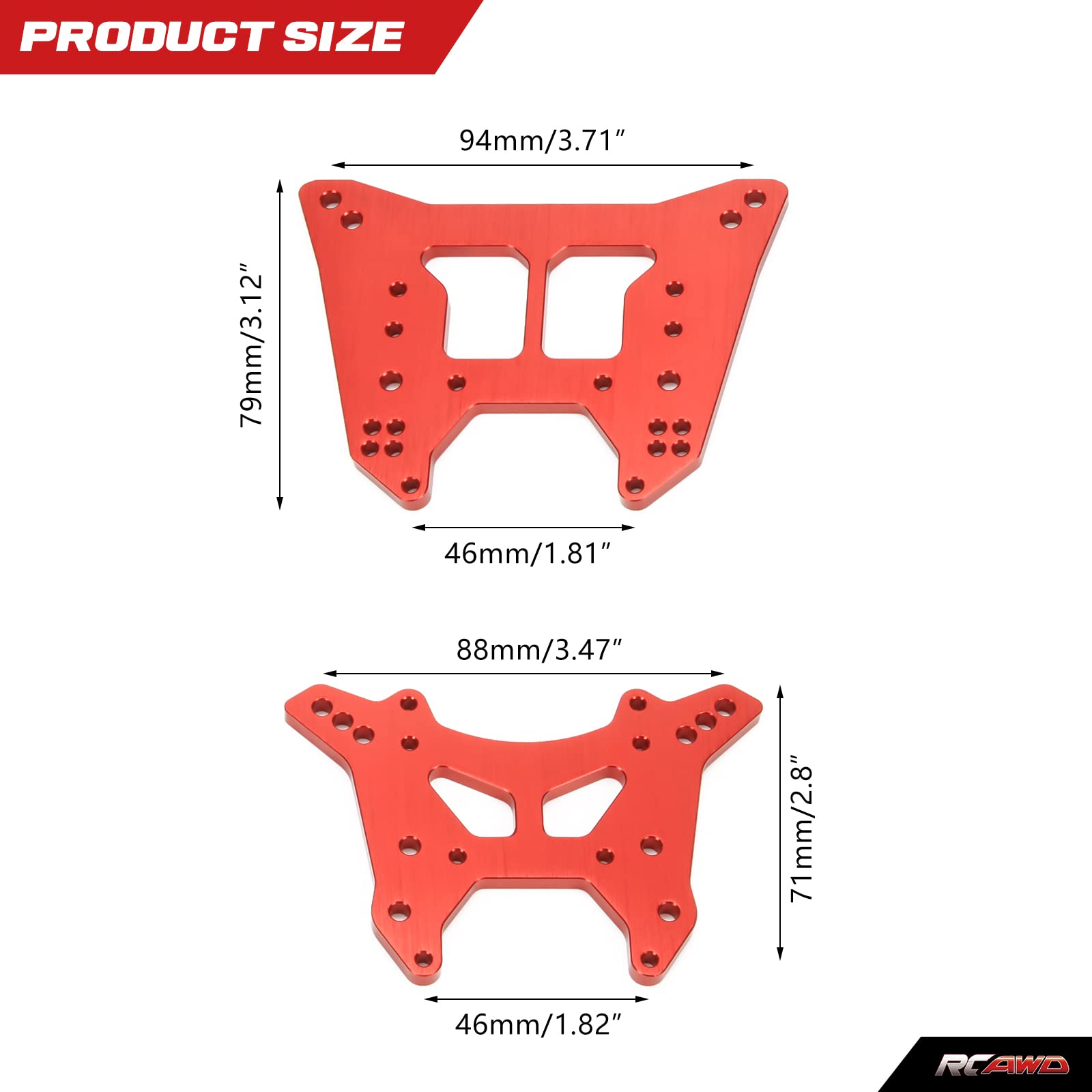 Front & Rear Shock Mount Set Arrma 1/8 6s Kraton Notorious