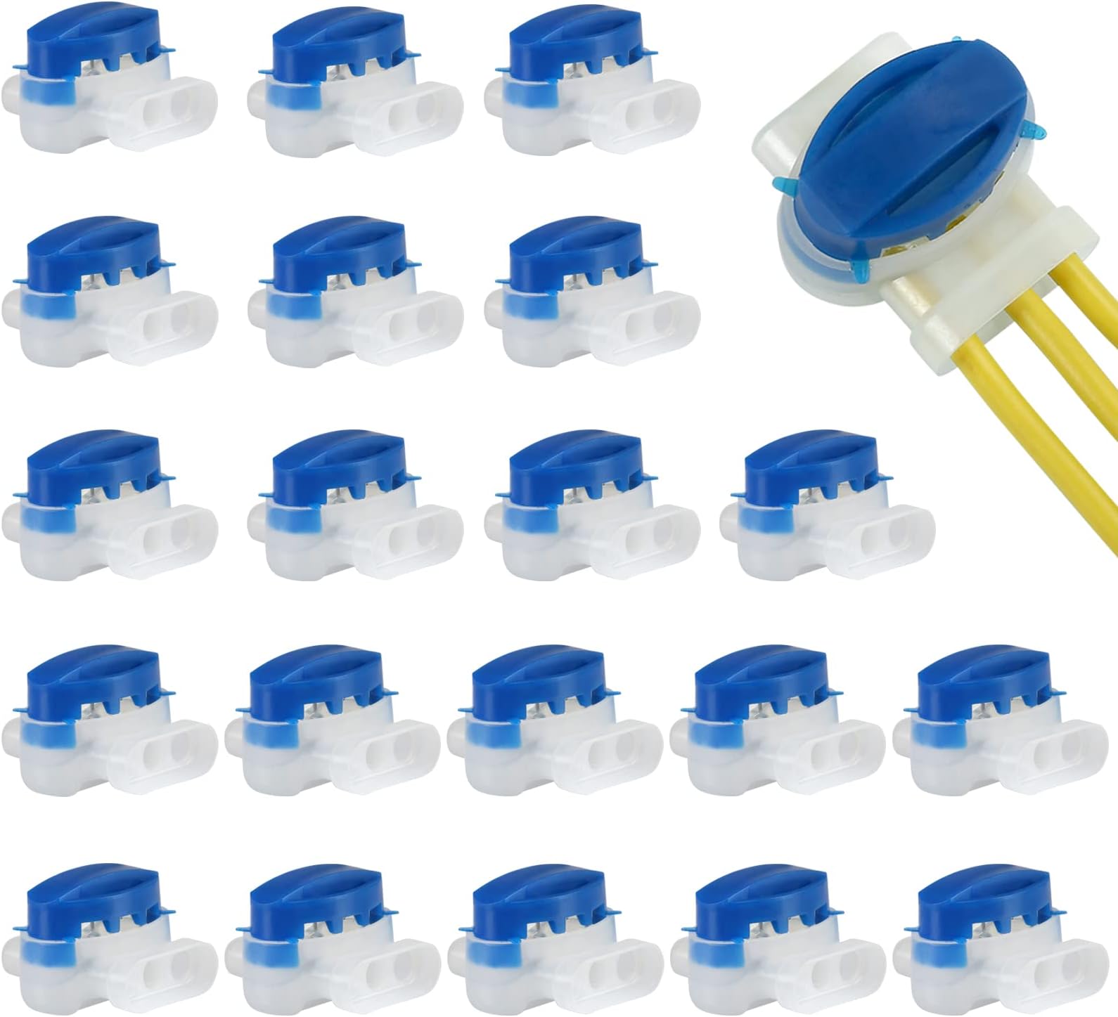 – GWHOLE 20Pcs Waterproof Wire Connectors Cable Connector Electrical Wire Connectors for Robotic Lawn Mowers, Irrigation Applications