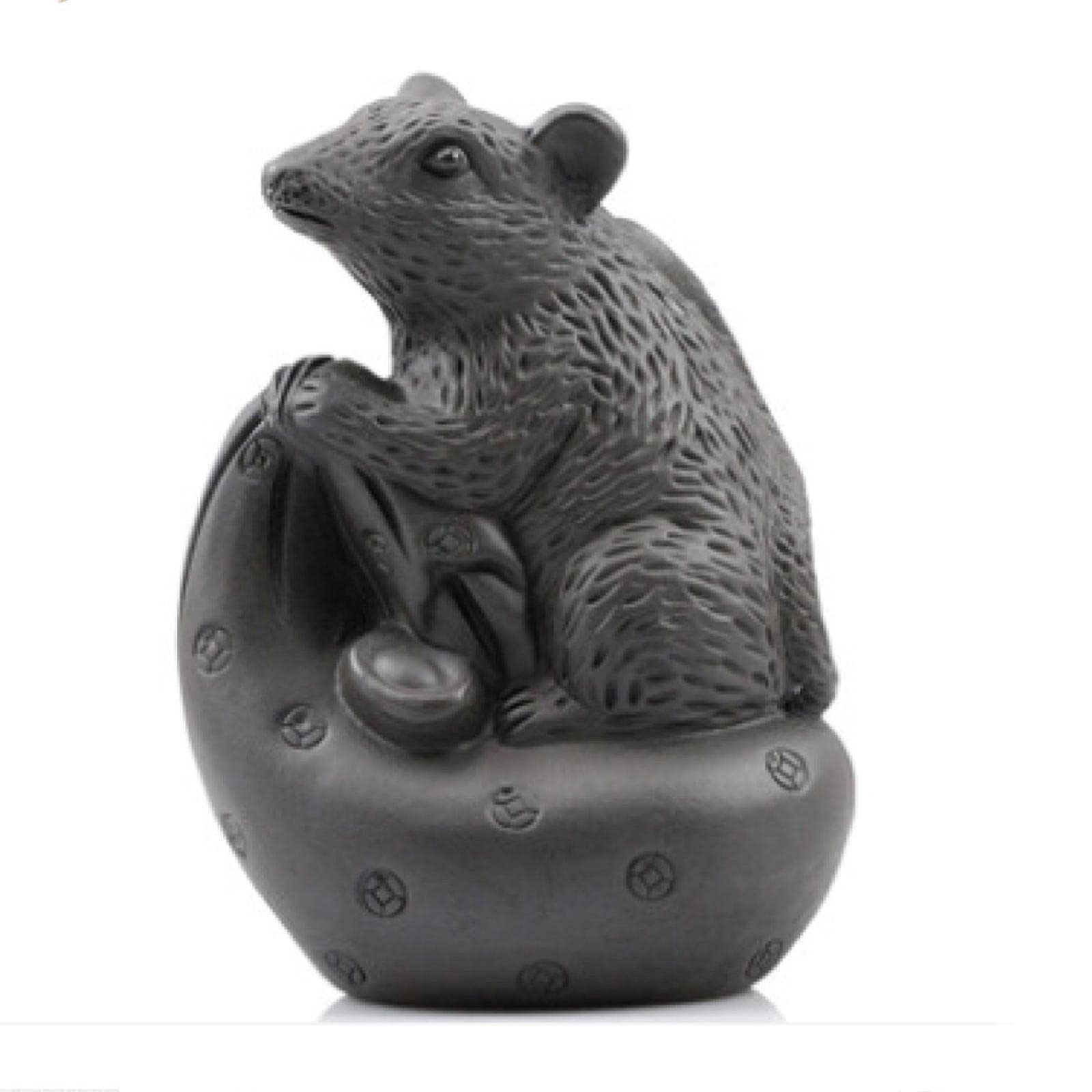 Rat en céramique zodiaque mignon statue déco maison et salon