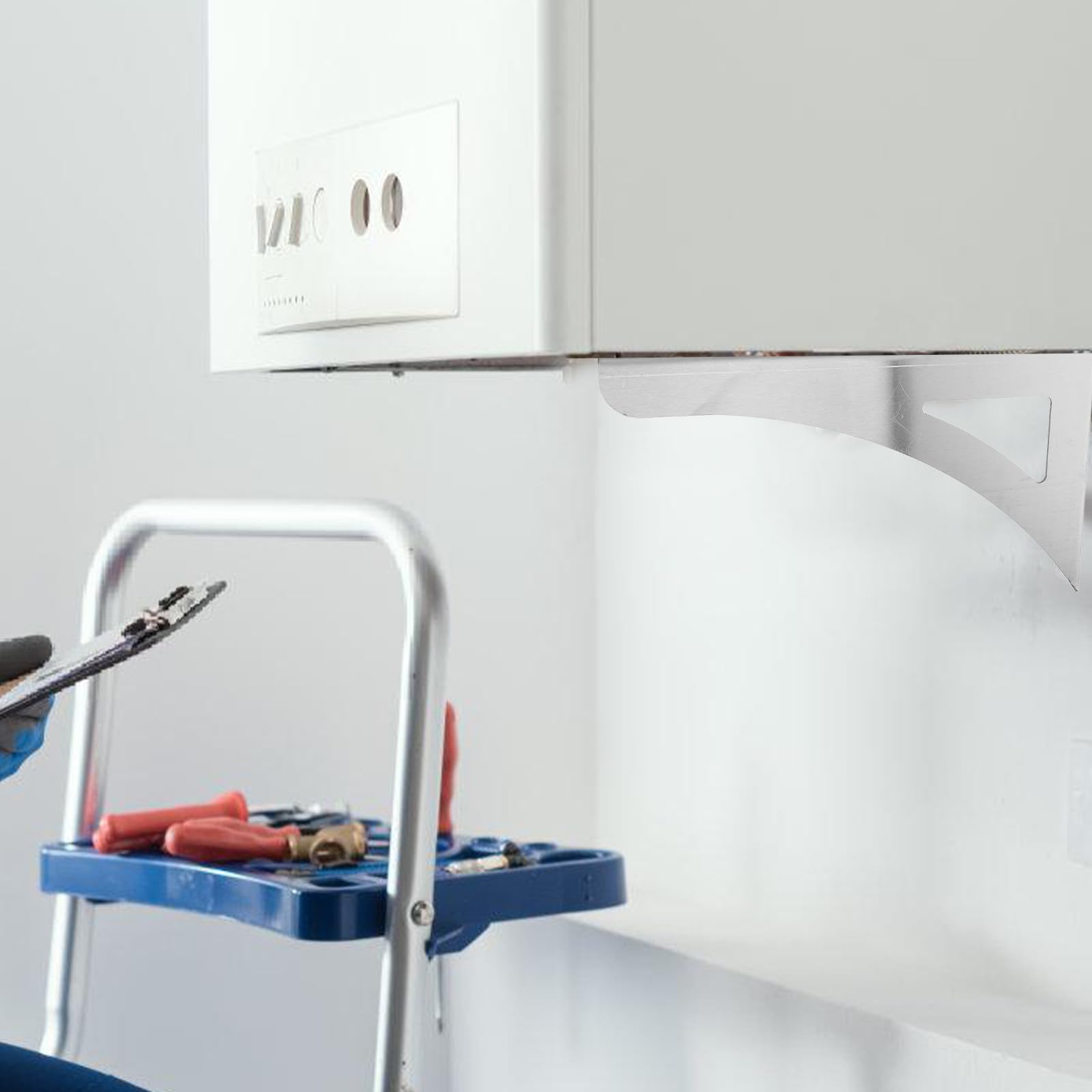 Calentador Pequeños Metálico para Agua de Eléctrico Soporte y Acero Inoxidable Instalación Rápida Reducidos Baños Espacios