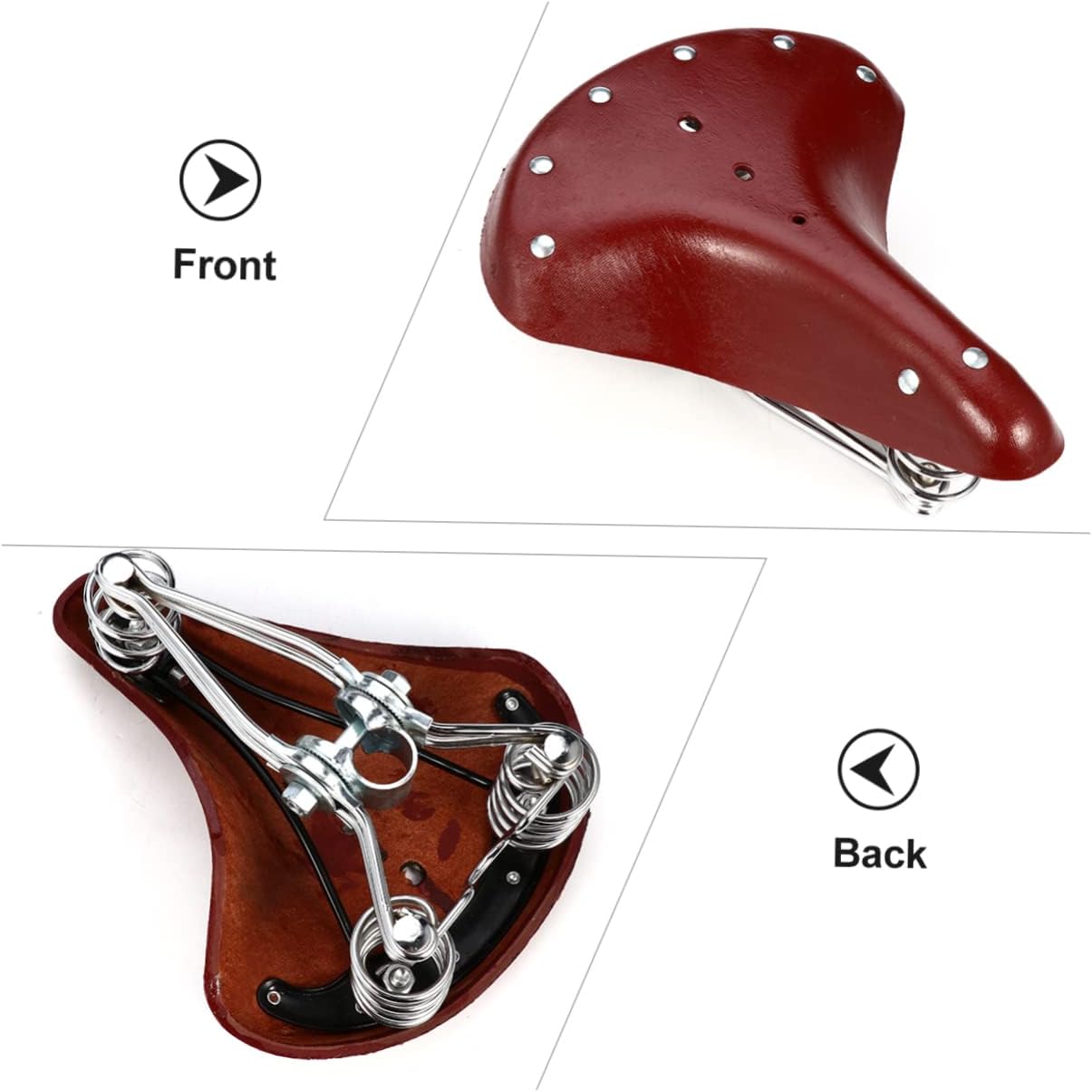 Yardwe Soft Bike Seat Faux Leather Cycling Saddle Comfortable Seat for Bicycling