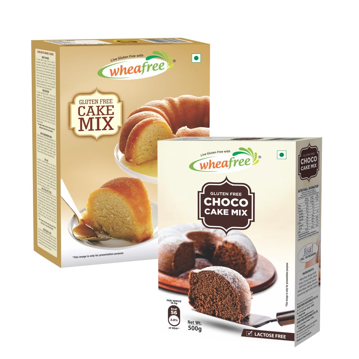 Wheafree Gluten Free Choco Cake Mix (500g) and Vanilla Cake Mix (500g) Combo Pack| Lactose Free | Diabetic Friendly | Hassle Free And Quick Baking | Best for Home Baking | Joyful Baking (B0CKVNSHKJ) Amazon Price History, Amazon Price Tracker