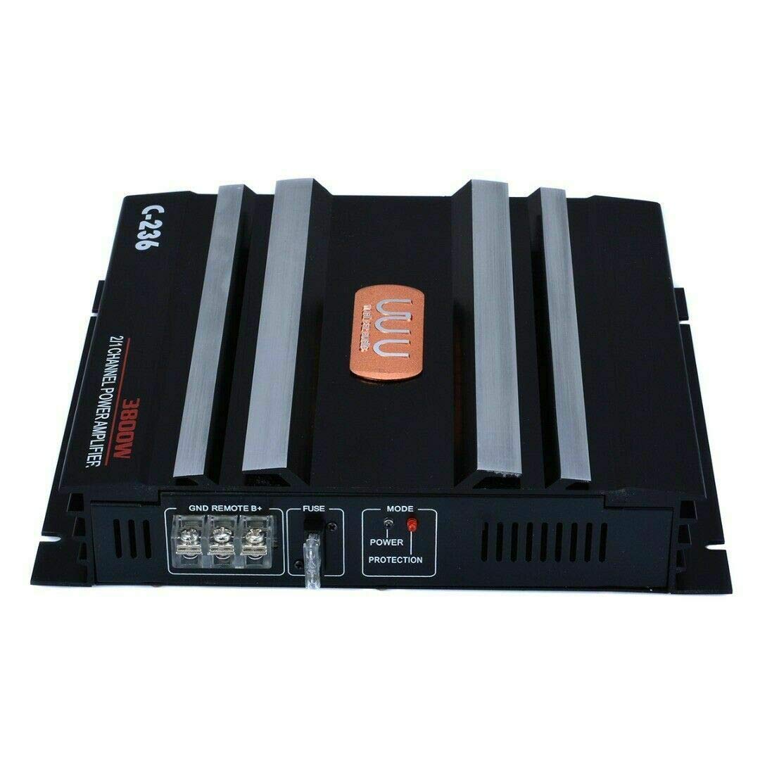 2 Kanal Autoverstärker, MACHSWON 3800W Car Audio Leistungsverstärker Bass Box Subwoofer 2Channel Verstärker