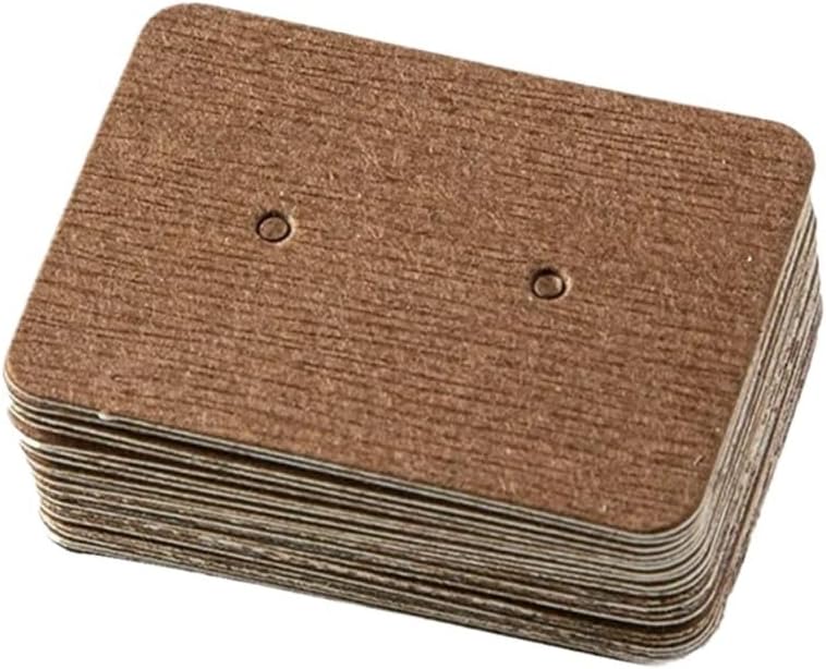 Earring Cards 1000Pcs Earring Display Holder Cards Packaging for Jewelry Cardboard Blank Supplies for Earrings Necklace(Brown)