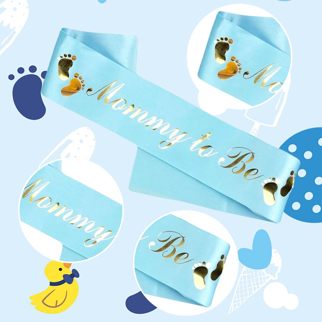 Baby Shower Écharpe 'Mom To Be' En Toile De Jute - Décoration Prénatale Neutre, 156cm Accessoire Photo Maternité