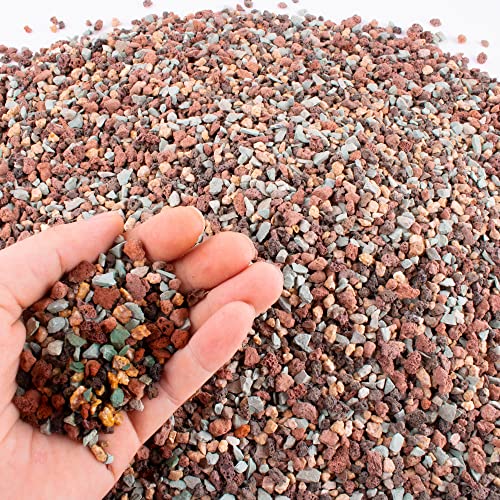 Image of 7lb Mix Lava Rocks for Plants in Door -Gravel Pebbles for Bonsai Succulent Cactus Potting Soil and Vase Fillers, Fairy Gardening,Top Dressing
