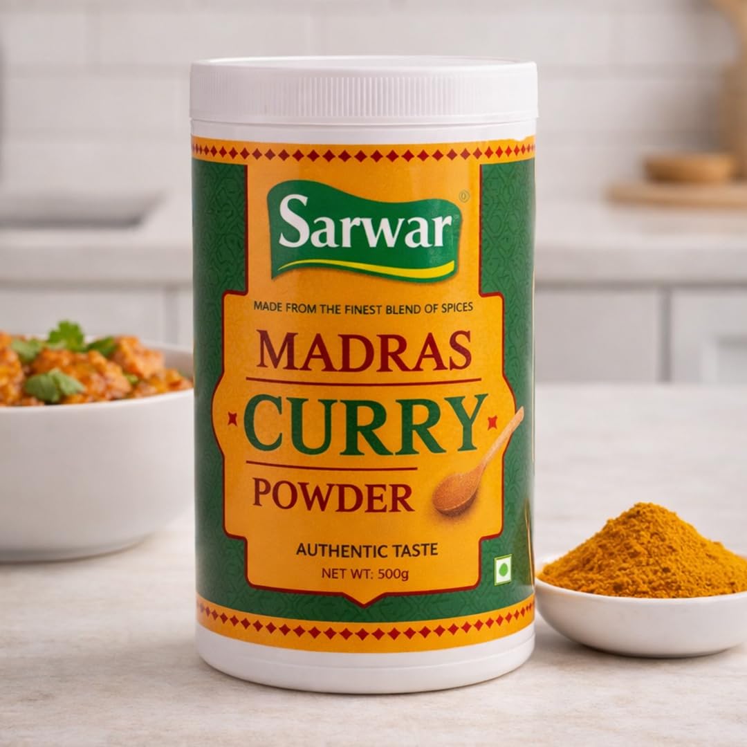 Sarwar Madras Curry Powder | 500g Jar | South Indian Spice Blend