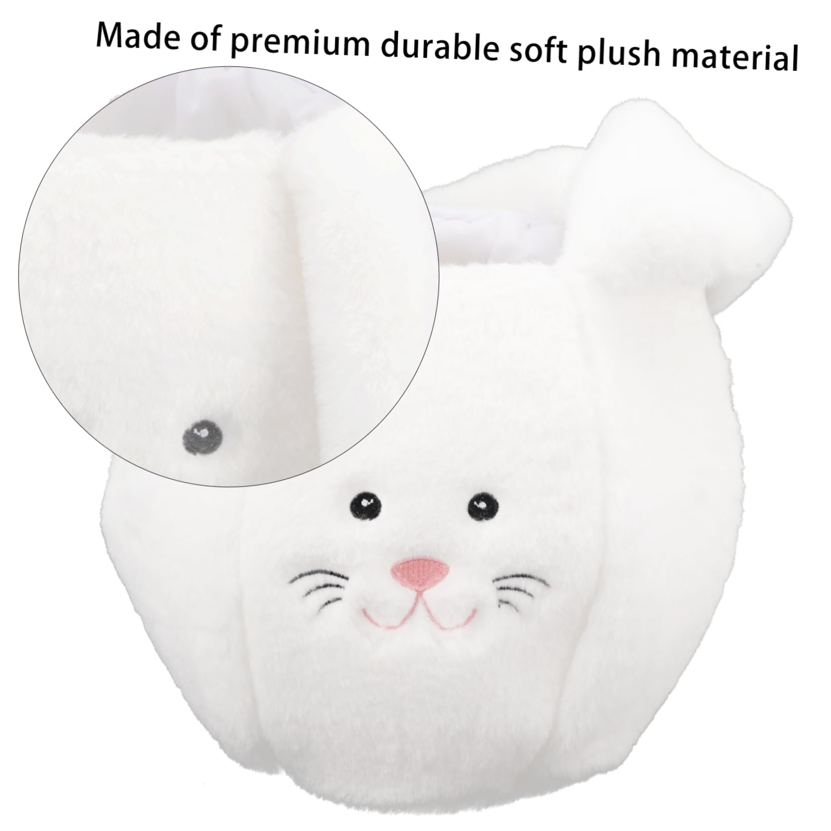 CIMAXIC Easter Decor Plush Bunny Headband Hand Festival Basket Easter Themed Basket