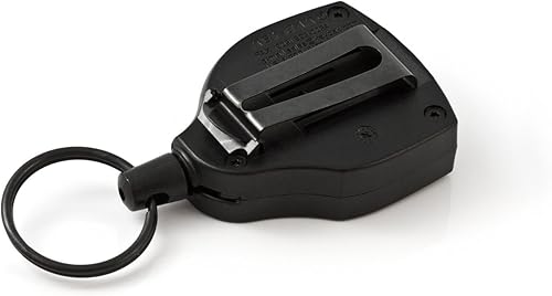 Miniatura 3 de Key-Bak Super 48 - Carrete de llave profesional de alta resistencia con cable de kevlar retráctil 48 pulgadas negro paquete de 2