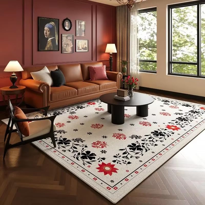 Tapis français vintage pour salon et chambre sous table basse ou grand canapé