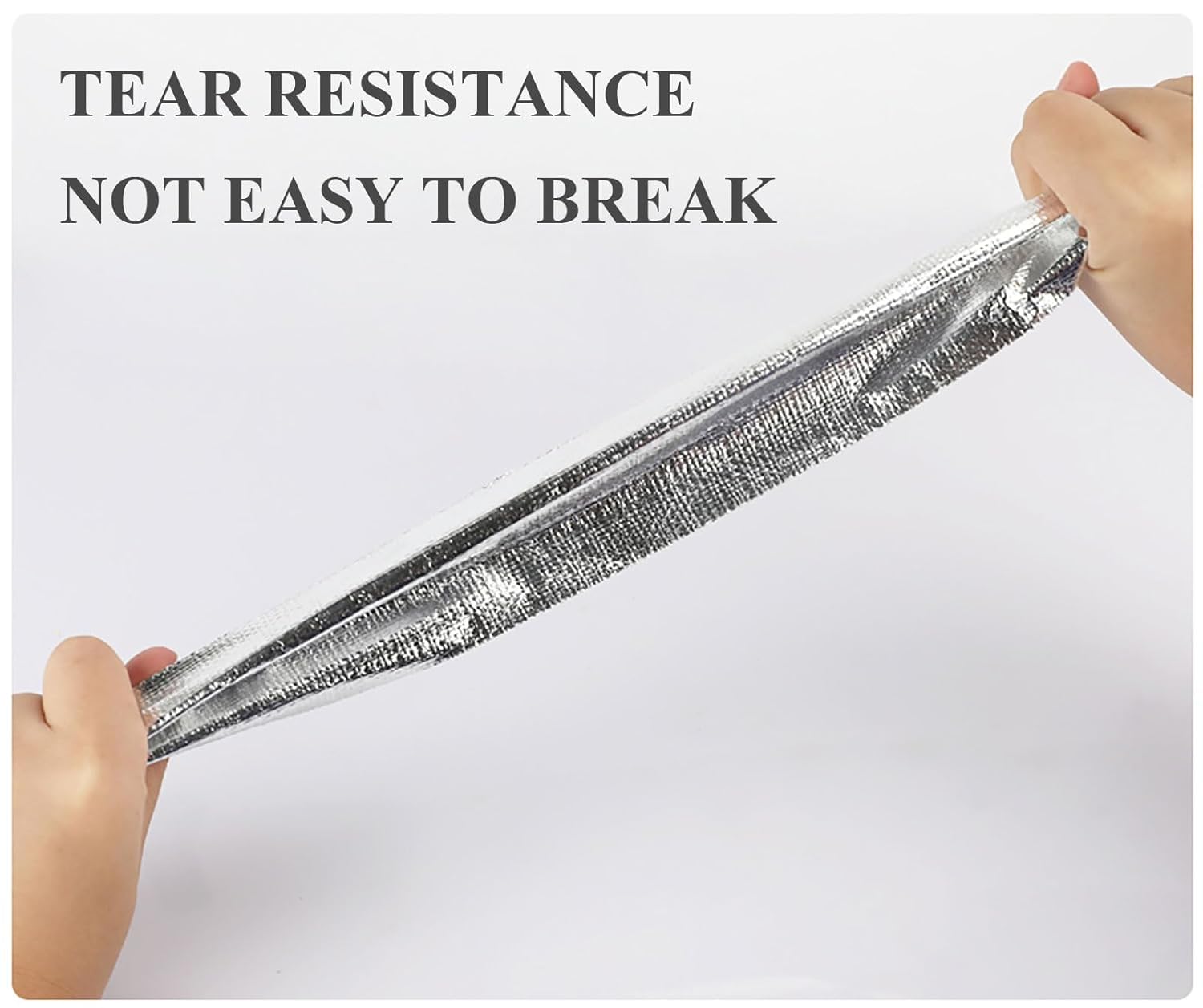 Cinta de aluminio, conducto de papel de aluminio resistente al agua de 0,15mm de espesor, sello aislante adhesivo for conductos, HVAC y rejillas de ventilación de secadora(40cm*20m)