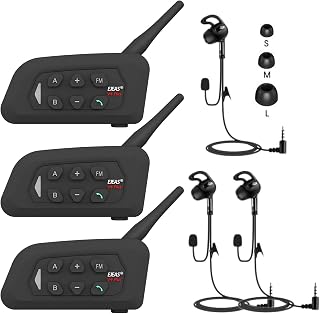 Referee Headset, Communication System with Headset Earphone for Volleyball Official Football Soccer Handball (3 Pack)
