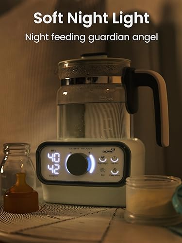 Miniatura 6 de Calentador rápido de biberones, esterilizador de biberones, calentador de alimentos para bebés sin BPA 6 en 1, para descongelar.