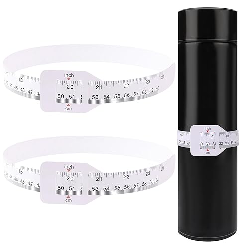 Miniatura 2 de 2 unidades de cinta métrica de vaso en blanco de sublimación, medidor de ancho preciso de plástico, cinta métrica blanca para medir la