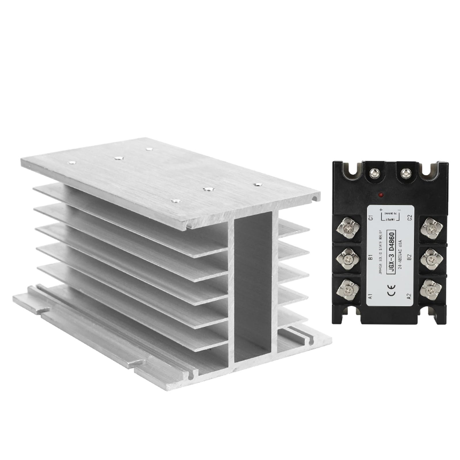 Relais statique triphasé régulation température four industriel module SSR 60A complet