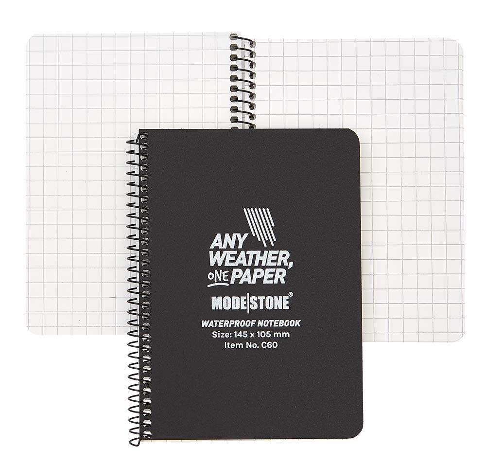 Modestone A6 Waterproof Notepad (100 Pages/50 Sheets) Black