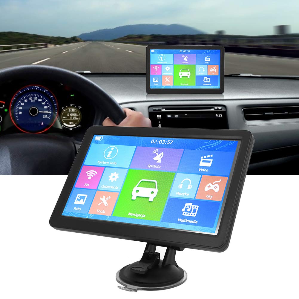 aqxreight Navigatore GPS per Auto, Navigatore GPS Universale 9 Pollici Touch Screen Capacitivo HD 256 MB 8G Sostitutivo per Auto, Camion, Camion (mappa europea)