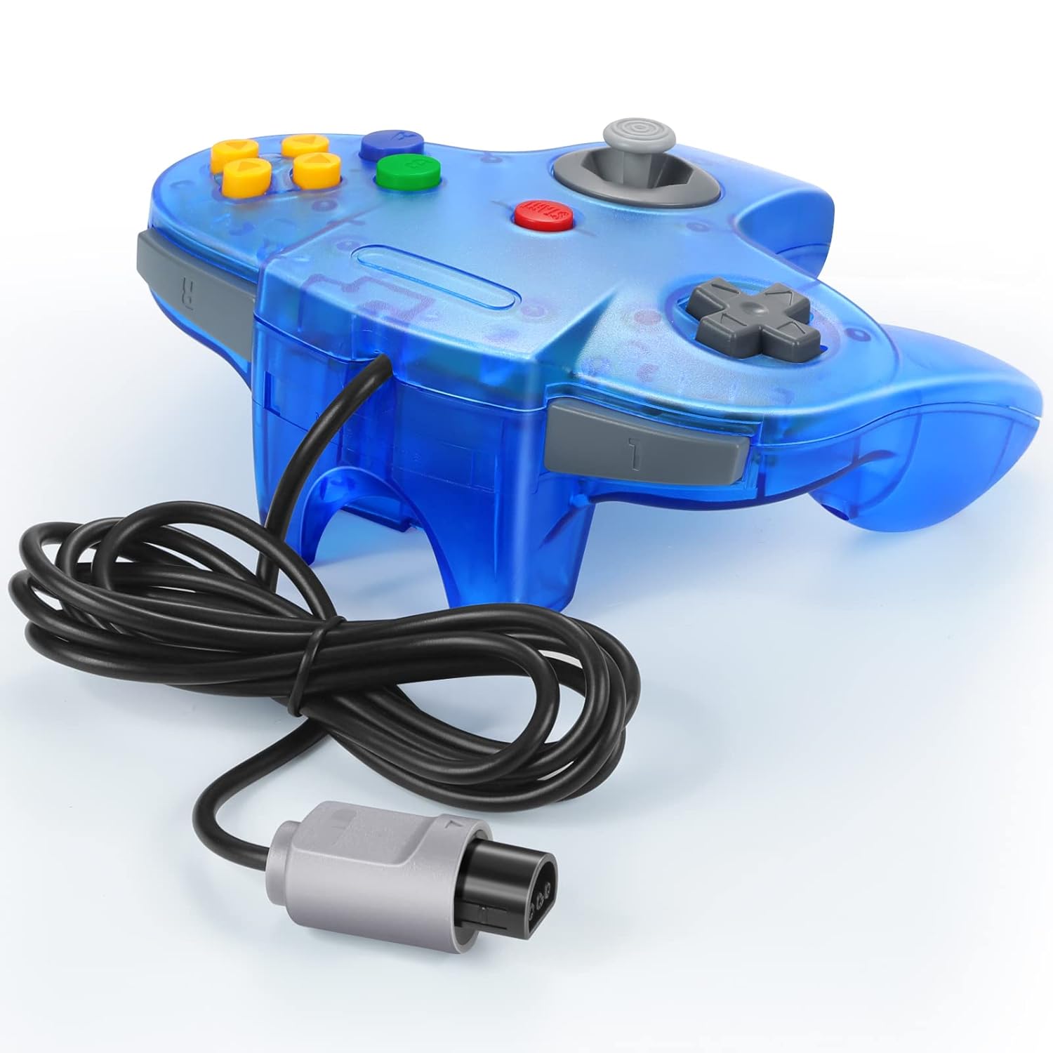 N64 Controller, FISUPER Wired Classic Game Controller Gamepad Joystick for N64 Console (Clear Blue) - Image 5