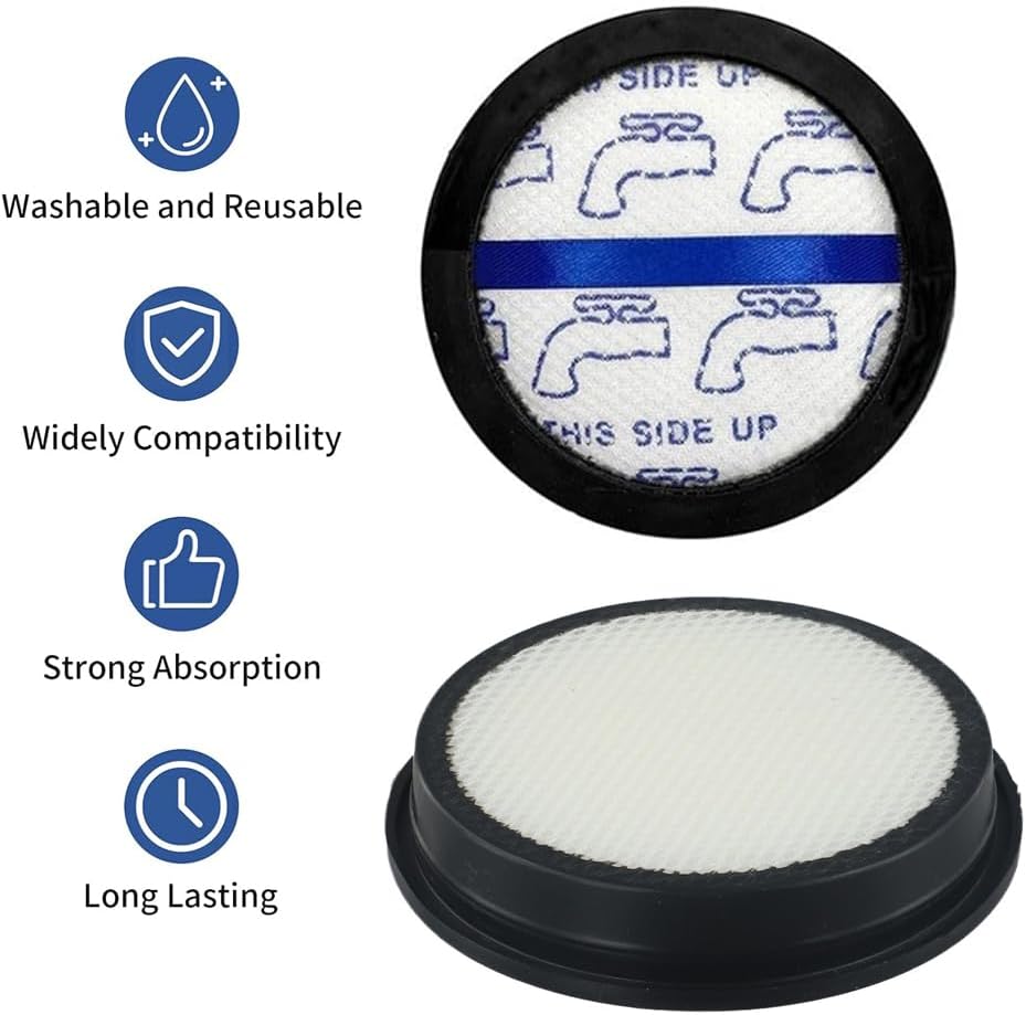 3Pack Vacuum Upright Filters For Eureka NEC180,NEC185,NEC190,NEC380,NEC480,NEC580 Vacuum Cleaner Replacement Parts Accessories Dust Space Pre-Motor Filters