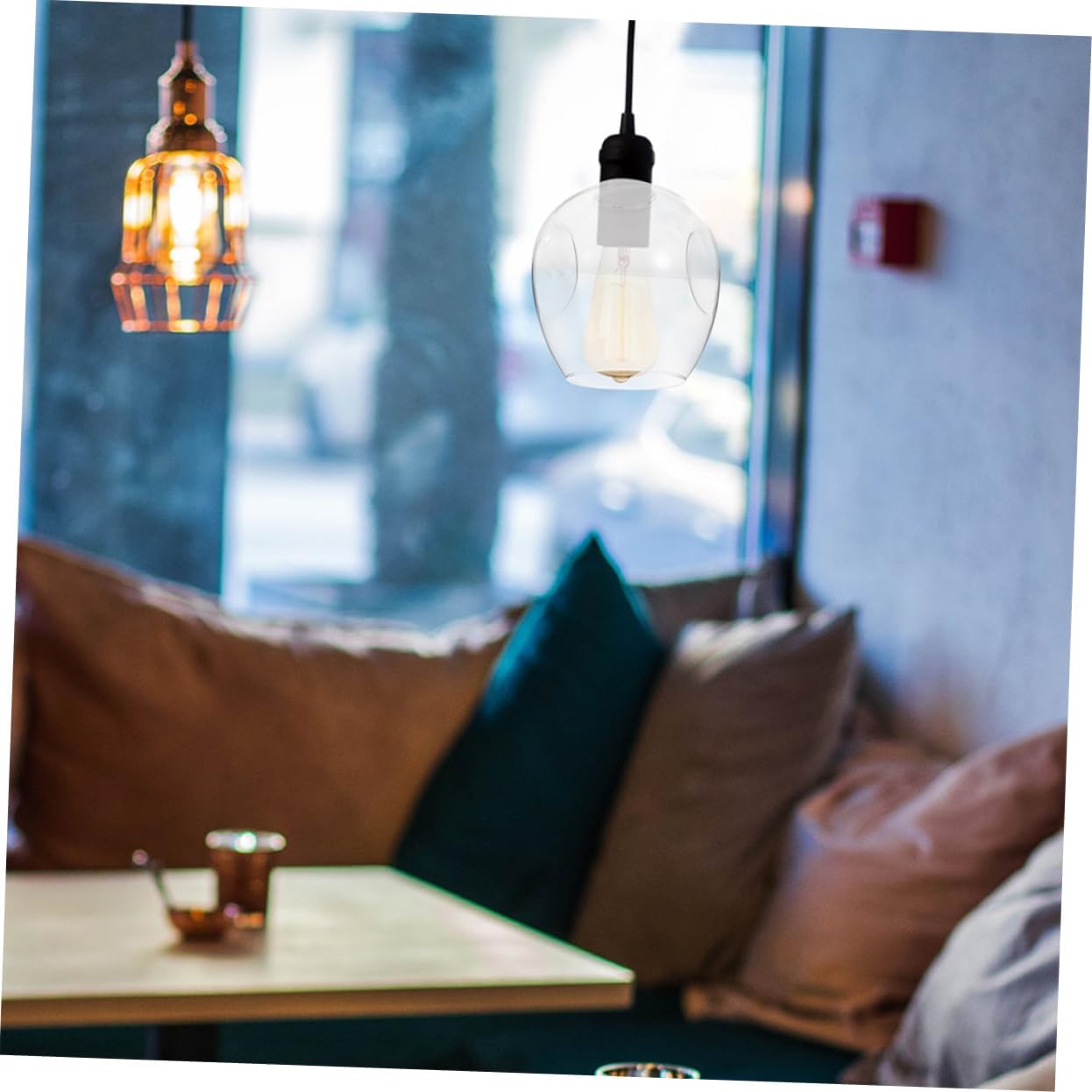 Glass Lamp Shade Replacement Round Light Globe for Table Lamp Modern Design Easy Install Suitable for Living Room Bedroom