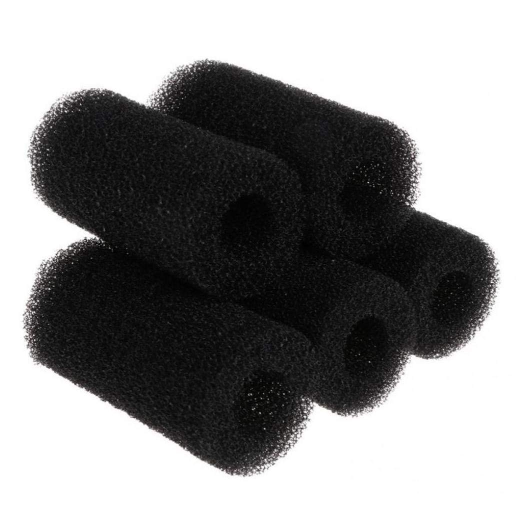 Angoter 5 PCS Sponge Aquarium Filter Protector Cover for Fish Tank Inlet Pond Black Foam