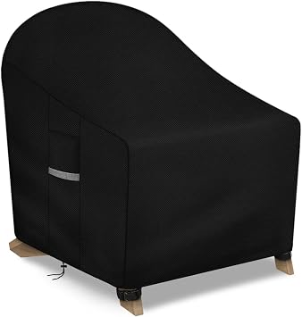 Dokon Patio Adirondack Chair Covers Waterproof Outdoor Chair Cover with Air Vents, Windproof Anti-UV Heavy Duty Oxford Fabric Lawn Patio Furniture Covers 32"W x 34"D x 36"H - Black