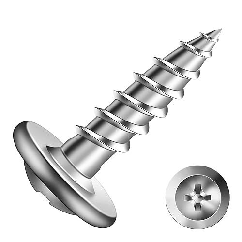 Tornillo de madera #8 x 58 pulgadas, 100 piezas de acero inoxidable 410 cabeza de armadura de rosca estándar rápido autorroscante por SG TZH