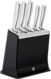 Tefal EverSharp Pro K2976S04 - Set di 5 coltelli con blocco portacoltelli autoaffilante, tecnologia di affilatura brevettata, acciaio inossidabile tedesco, nero, K2976S04 - 1