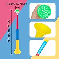 Vista 2 de 6 bocinas plegables de plástico para estadio, bocinas de aire plegables para eventos deportivos, juegos de fútbol, graduación, escuela, deportes