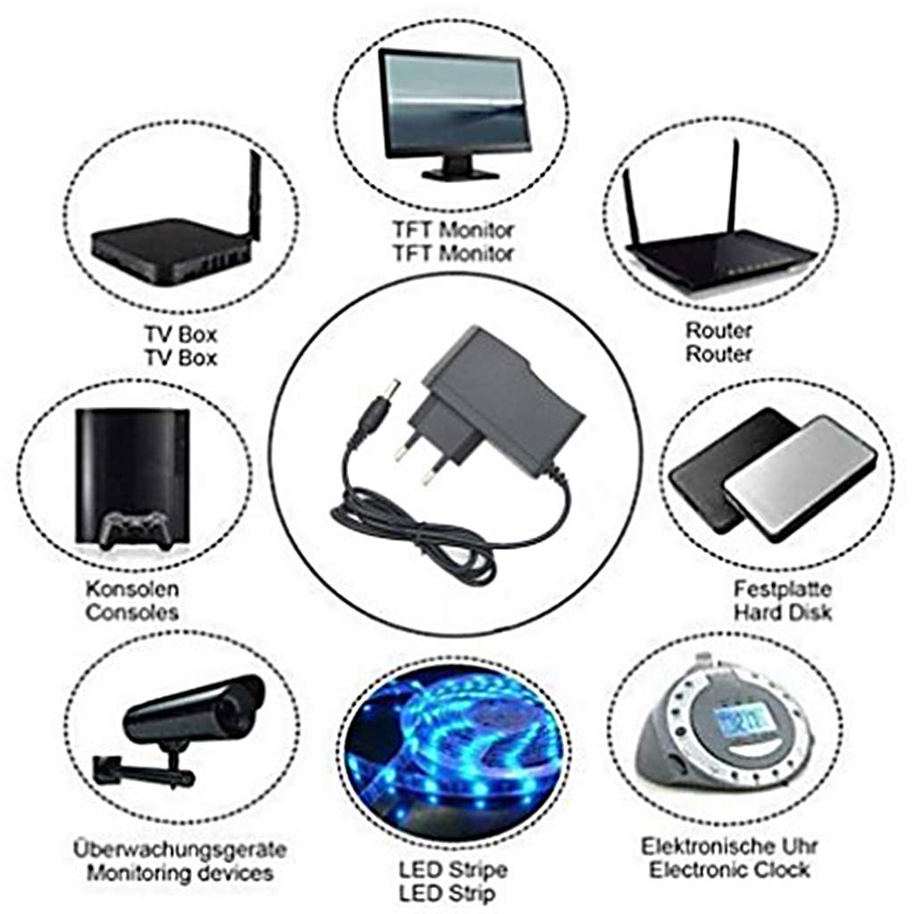 18V 1A 2A 2.5A 3A AC/per Adattatore Interruttore Alimentatore Caricabatterie per Strisce di Luce LED CCTV Router 5.5x2.1-2.5mm Connettore Maschio US/UK/EU/AU Spina