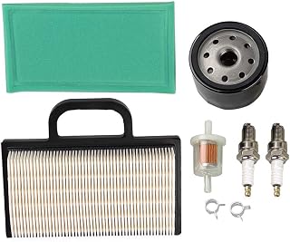 Hippotech 698754 273638 Air Filter 691035 Fuel Filter 696854 Oil Filter Spark Plug for Briggs Intek Extended Life Series V-Twin 18-26 HP Lawn Mower