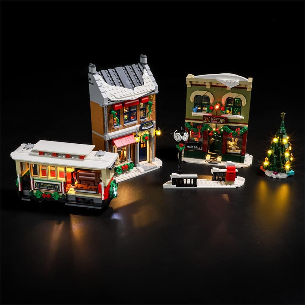 T-Club LED Light Kit for (10308 Christmas Decorated Main Street), Lighting Kit Compatible with Lego 10308 (Only Led Light)