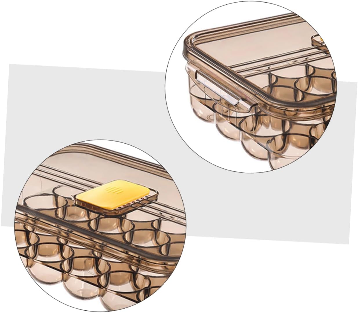 Egg Holder for Fridge and Refrigerator Rolling Storage Box Egg Organizer Case and Easy to Clean Neat and Spacious